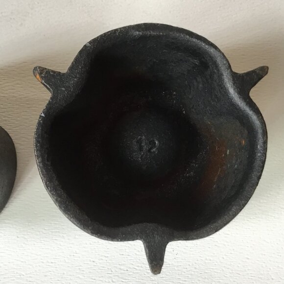 Vintage Dansk Black Cast Iron Candlesticks Set of 2 - Picture 9 of 11